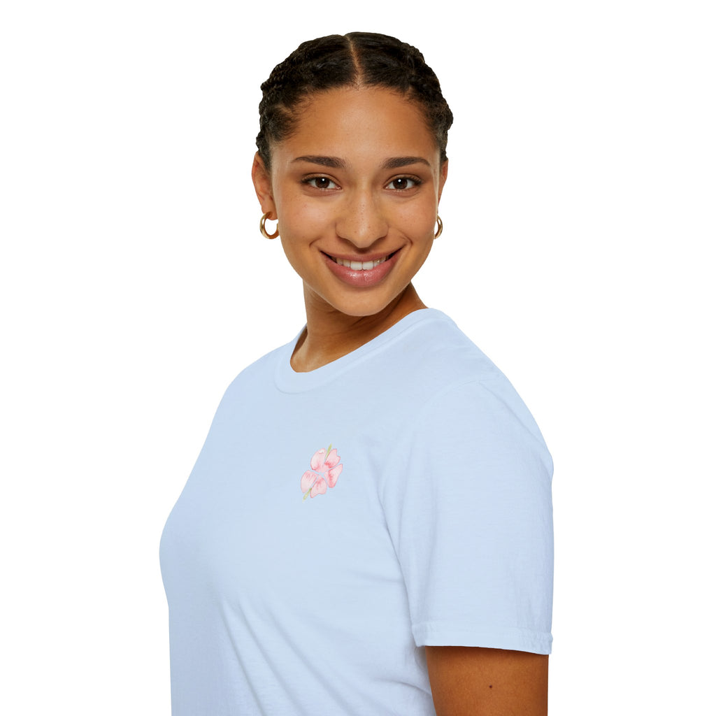 Floral Watercolor Tee — Pink Blossom Graphic T-Shirt