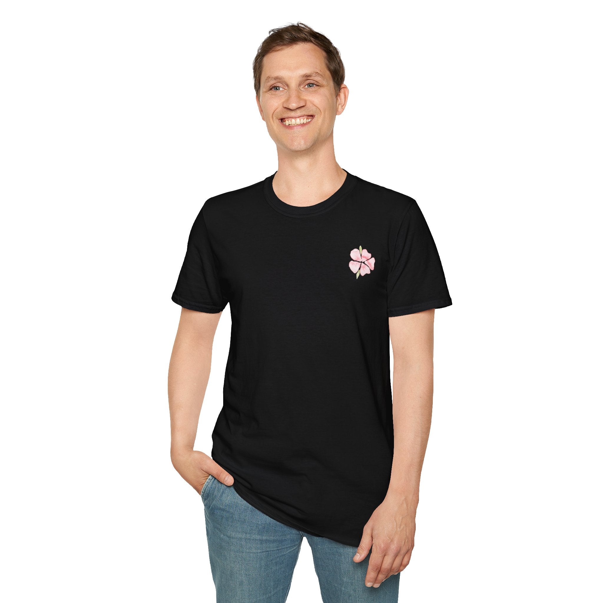 Floral Watercolor Tee — Pink Blossom Graphic T-Shirt