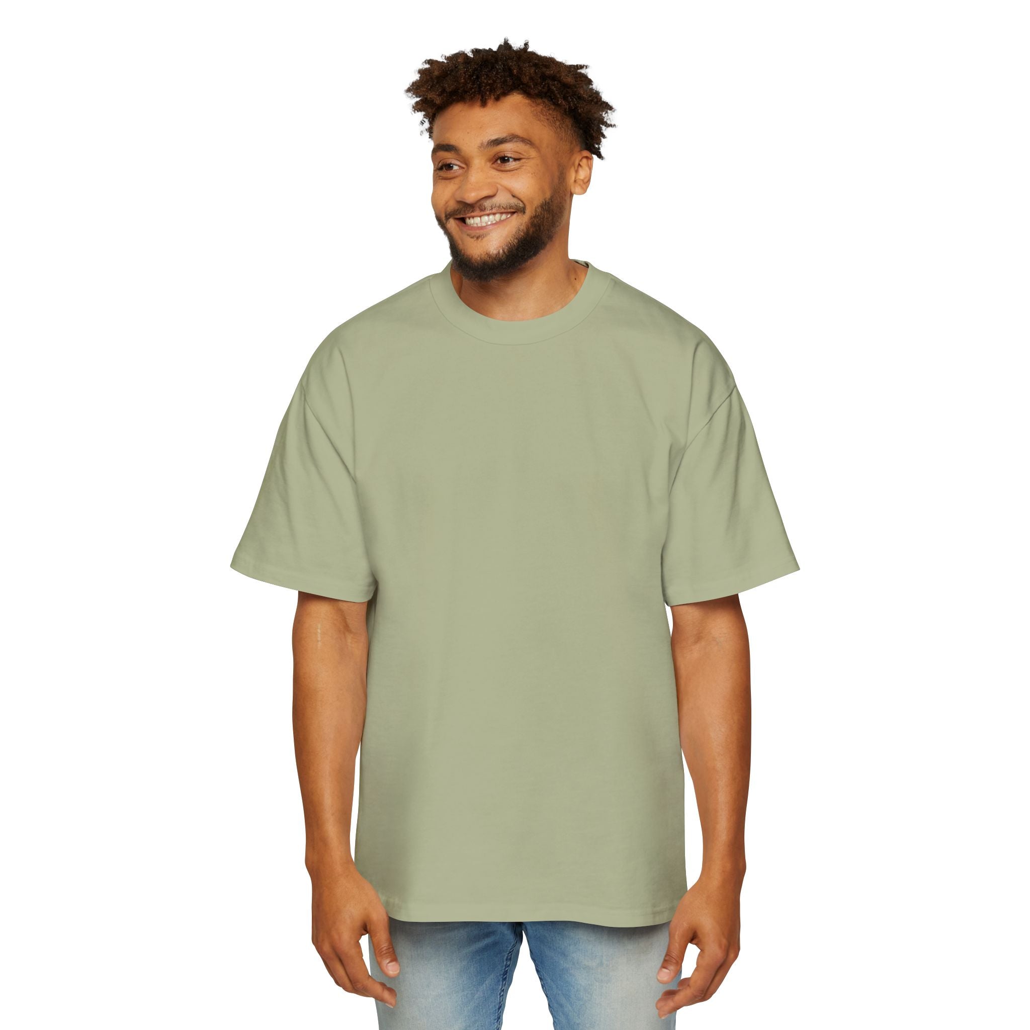 Men's Heavy Oversized Tee Watercolor Flower