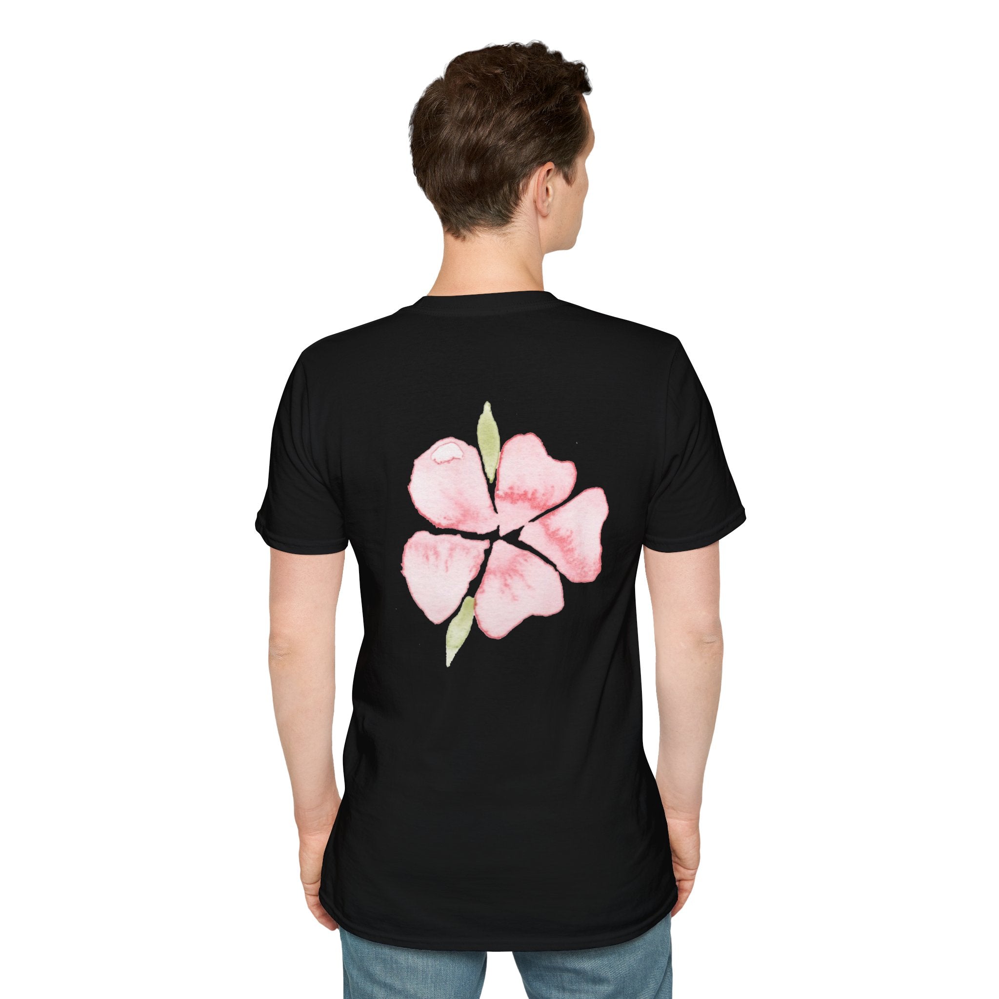 Floral Watercolor Tee — Pink Blossom Graphic T-Shirt