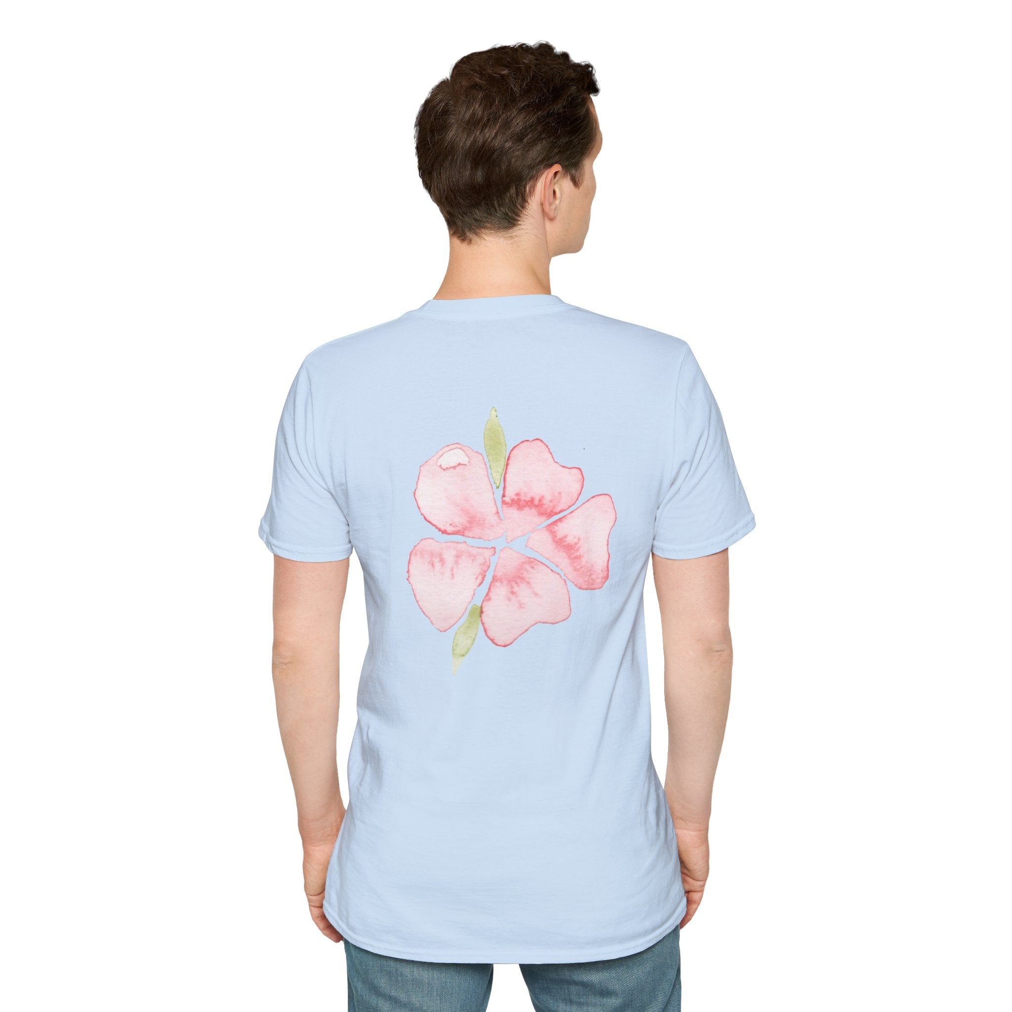 Floral Watercolor Tee — Pink Blossom Graphic T-Shirt
