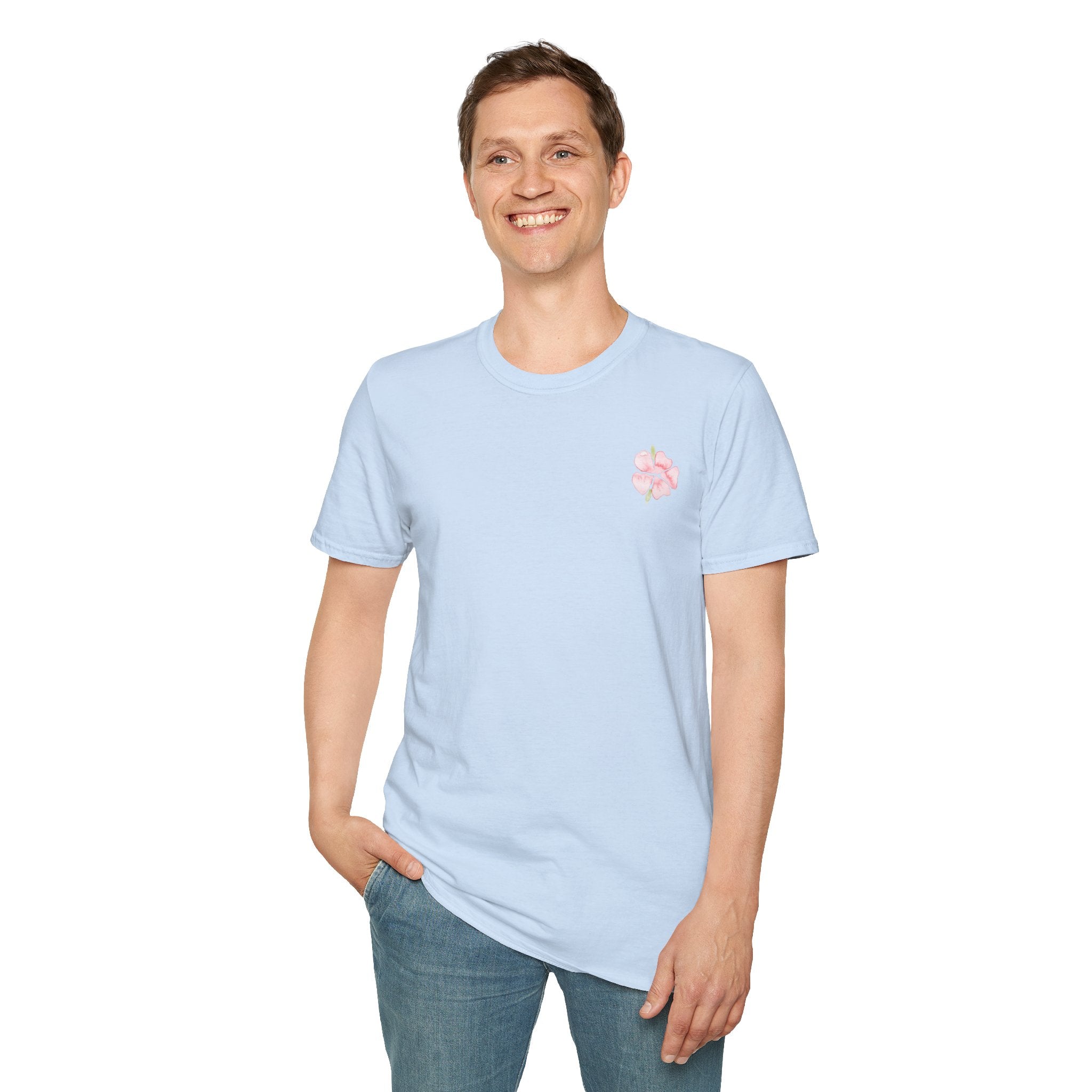 Floral Watercolor Tee — Pink Blossom Graphic T-Shirt