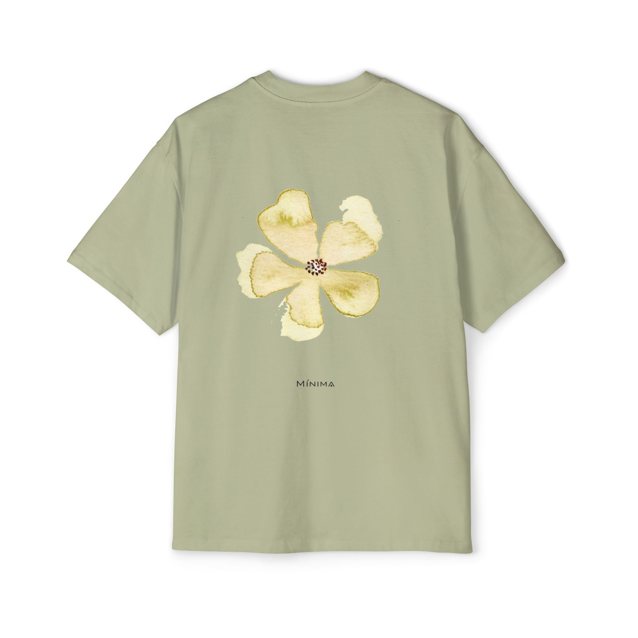 Men's Heavy Oversized Tee Watercolor Flower