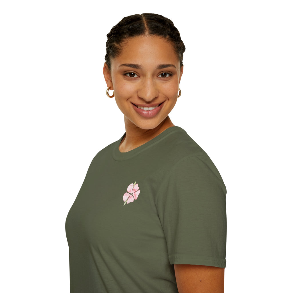 Floral Watercolor Tee — Pink Blossom Graphic T-Shirt