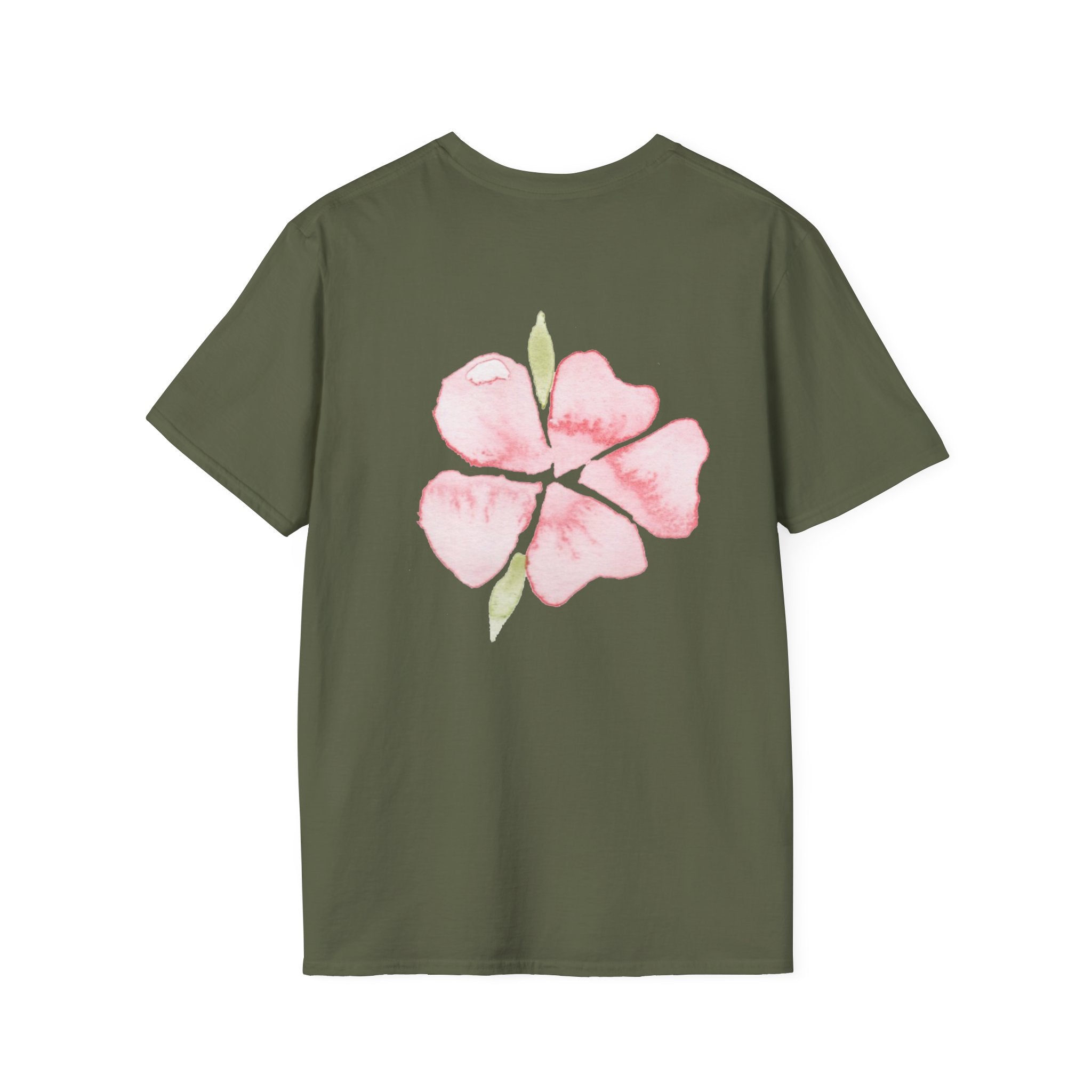Floral Watercolor Tee — Pink Blossom Graphic T-Shirt
