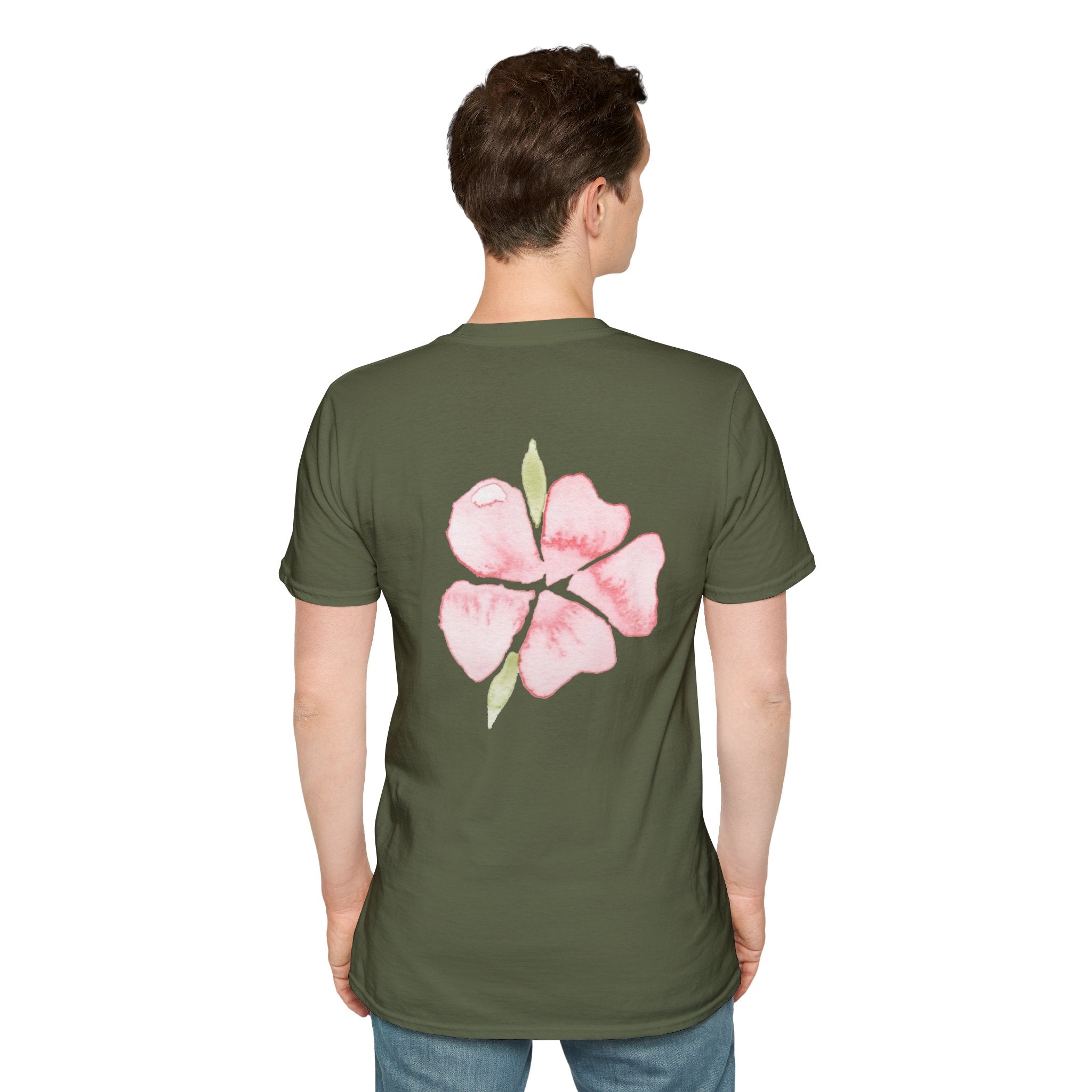 Floral Watercolor Tee — Pink Blossom Graphic T-Shirt