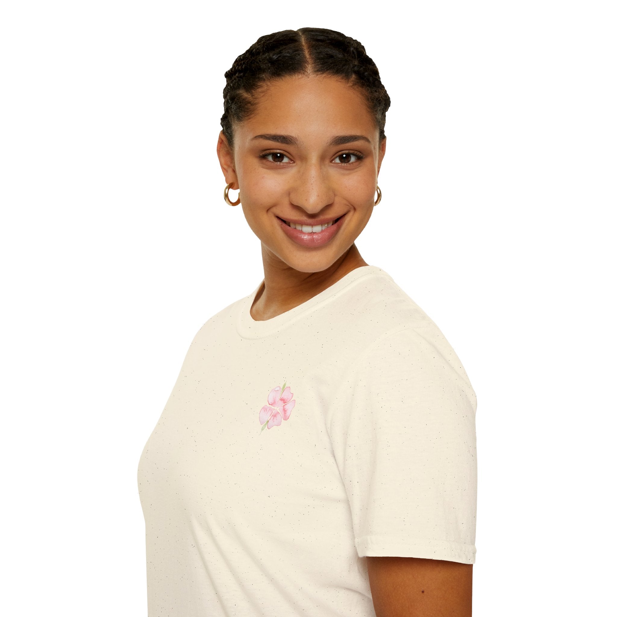 Floral Watercolor Tee — Pink Blossom Graphic T-Shirt