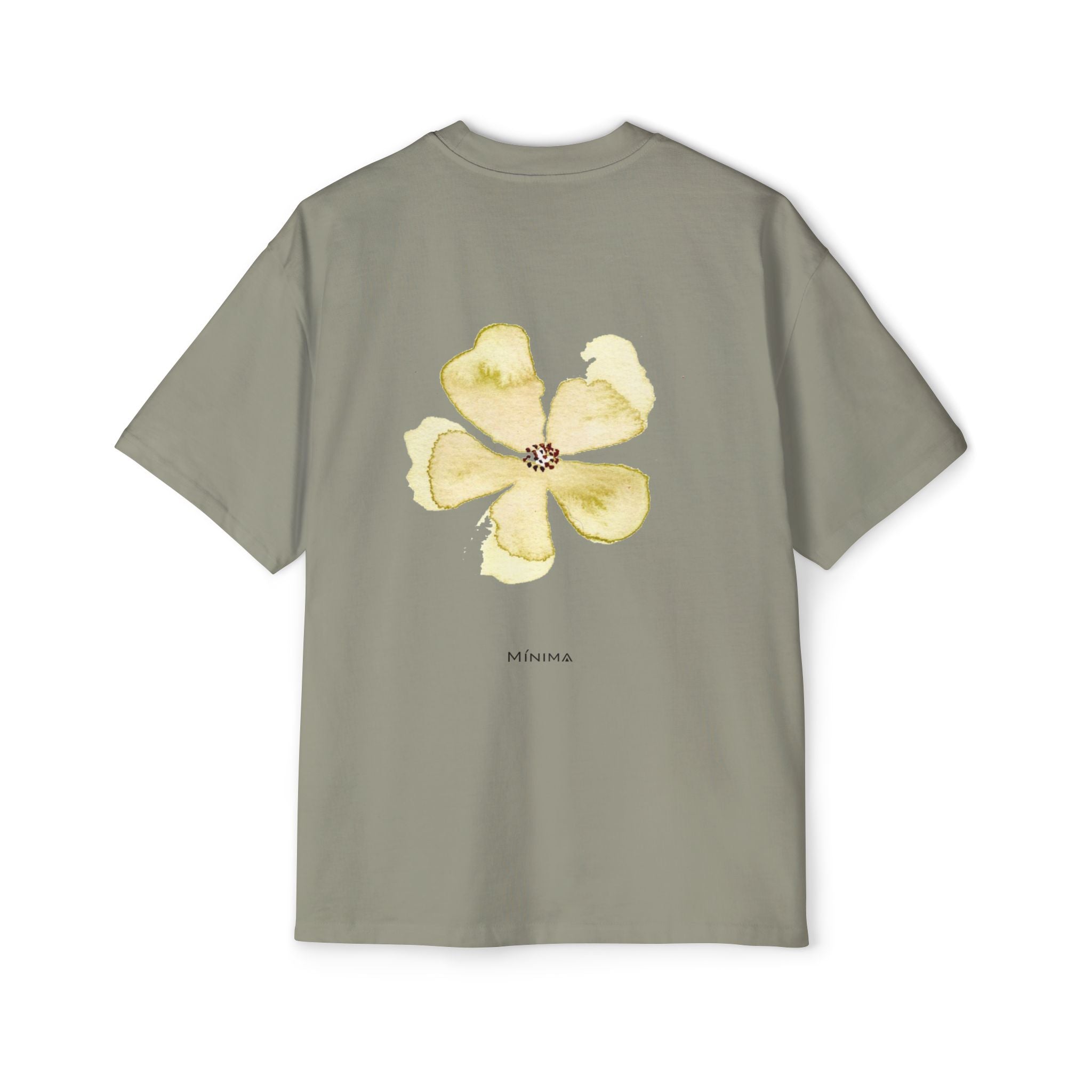 Men's Heavy Oversized Tee Watercolor Flower