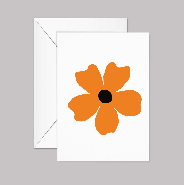 Black-Eyes Susan Flower Greeting Card with Envelope (Ojo de Poeta)
