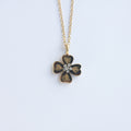Mexican Prime Rose Willow Flower Necklace Gold Plated