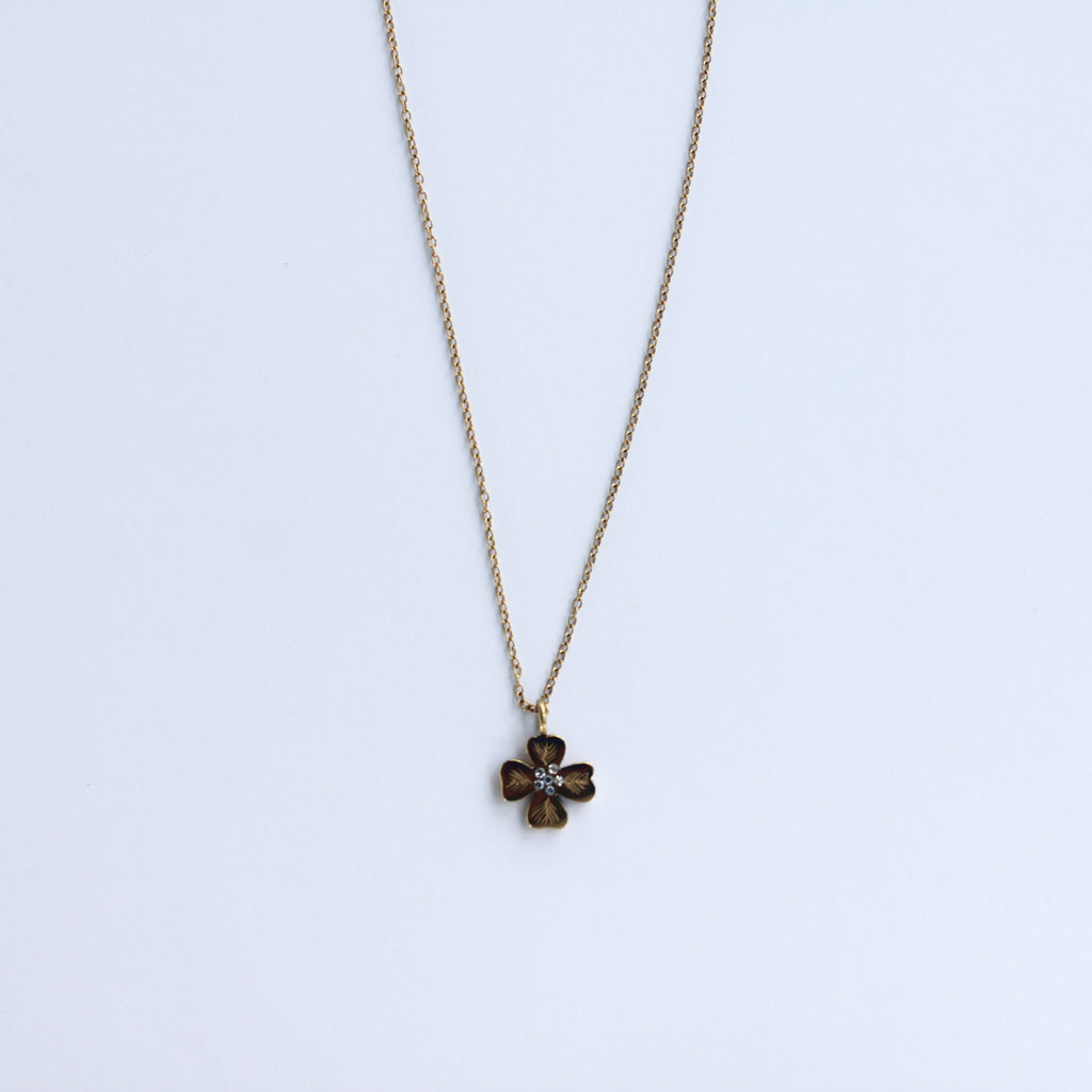 Mexican Prime Rose Willow Flower Necklace Gold Plated