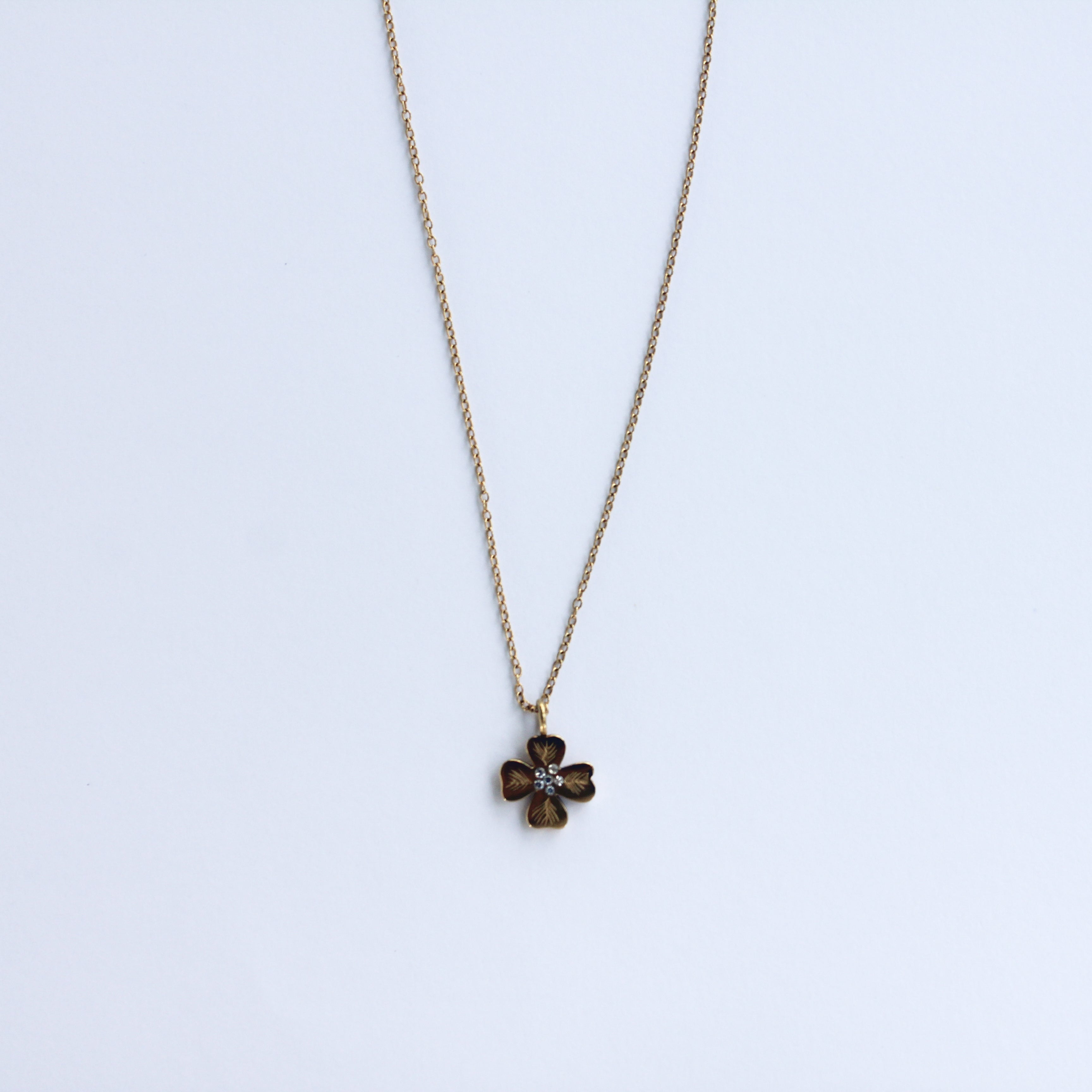 Mexican Prime Rose Willow Flower Necklace Gold Plated