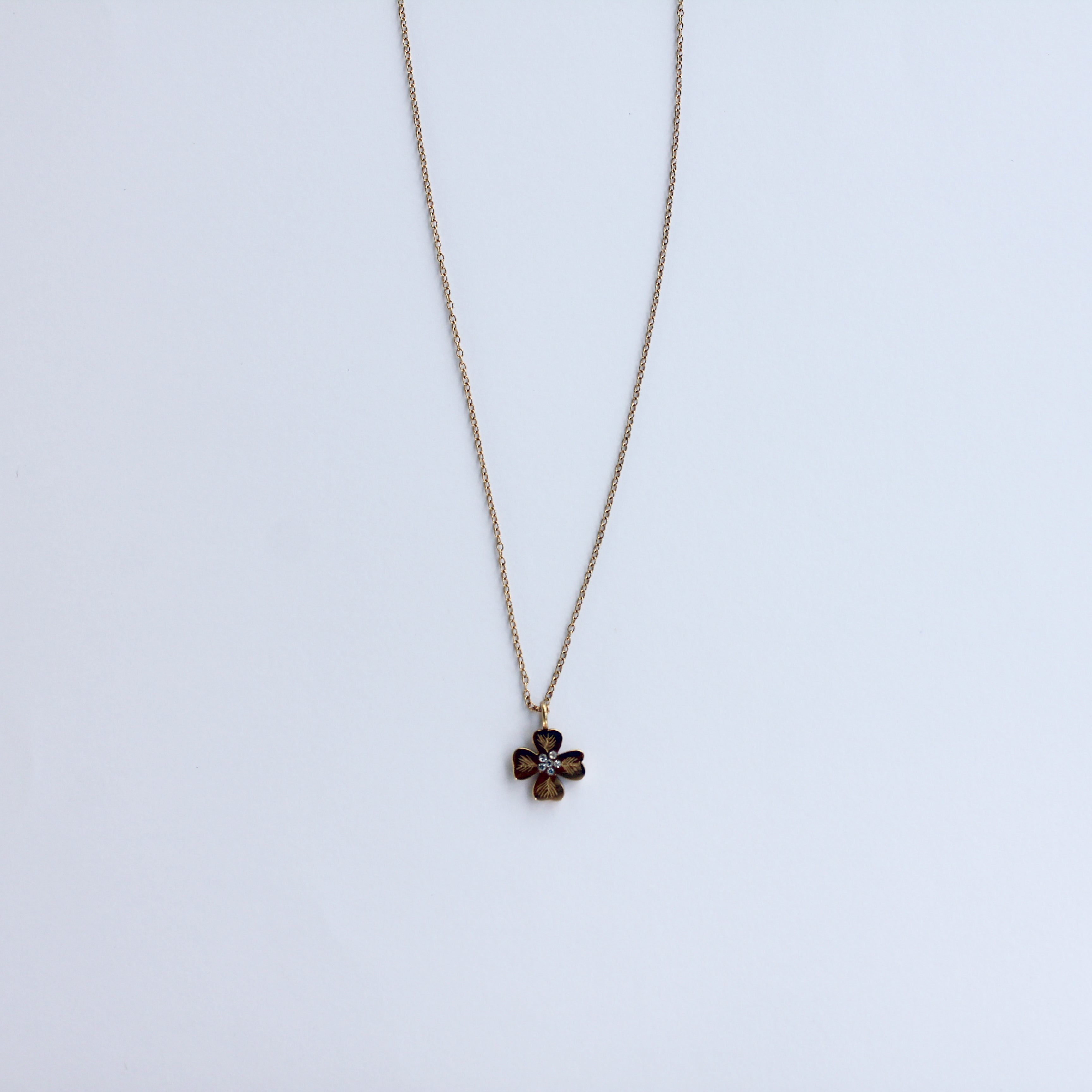 Mexican Prime Rose Willow Flower Necklace Gold Plated