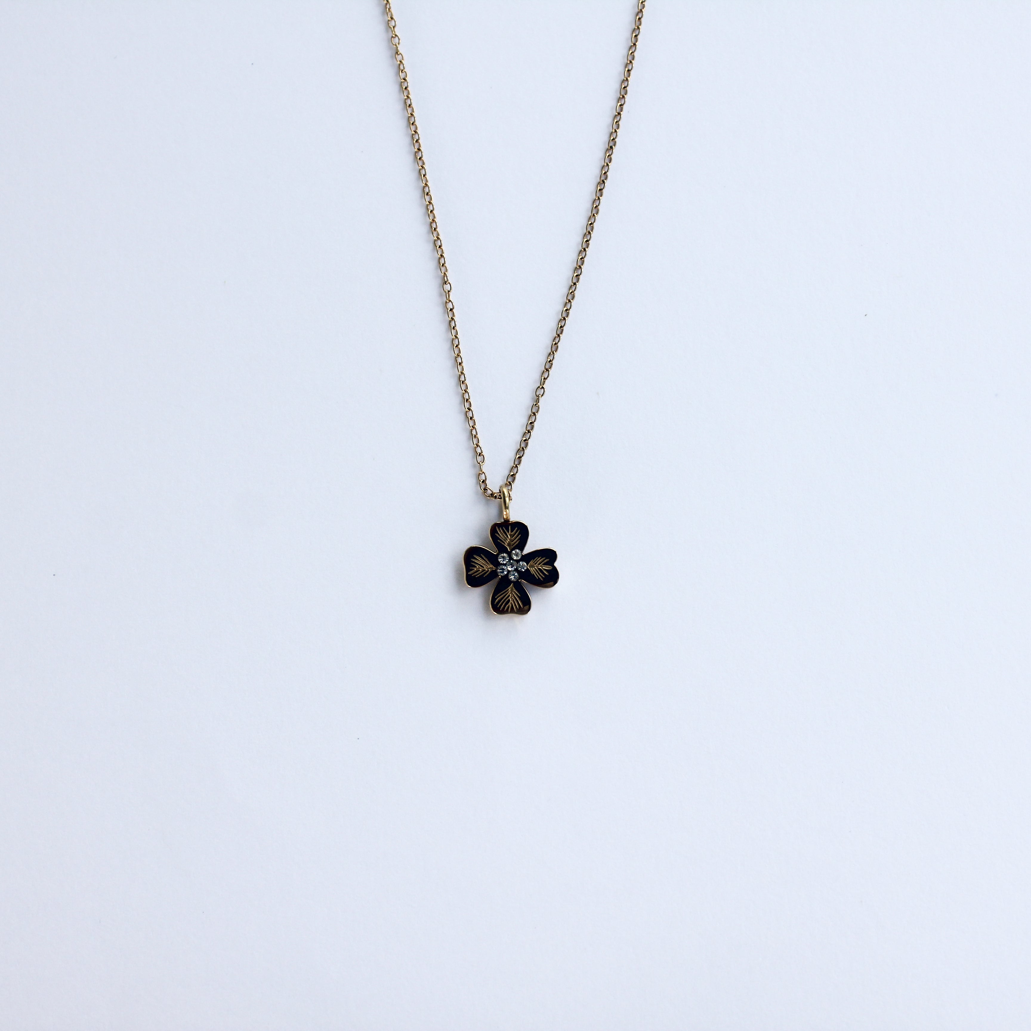 Mexican Prime Rose Willow Flower Necklace Gold Plated