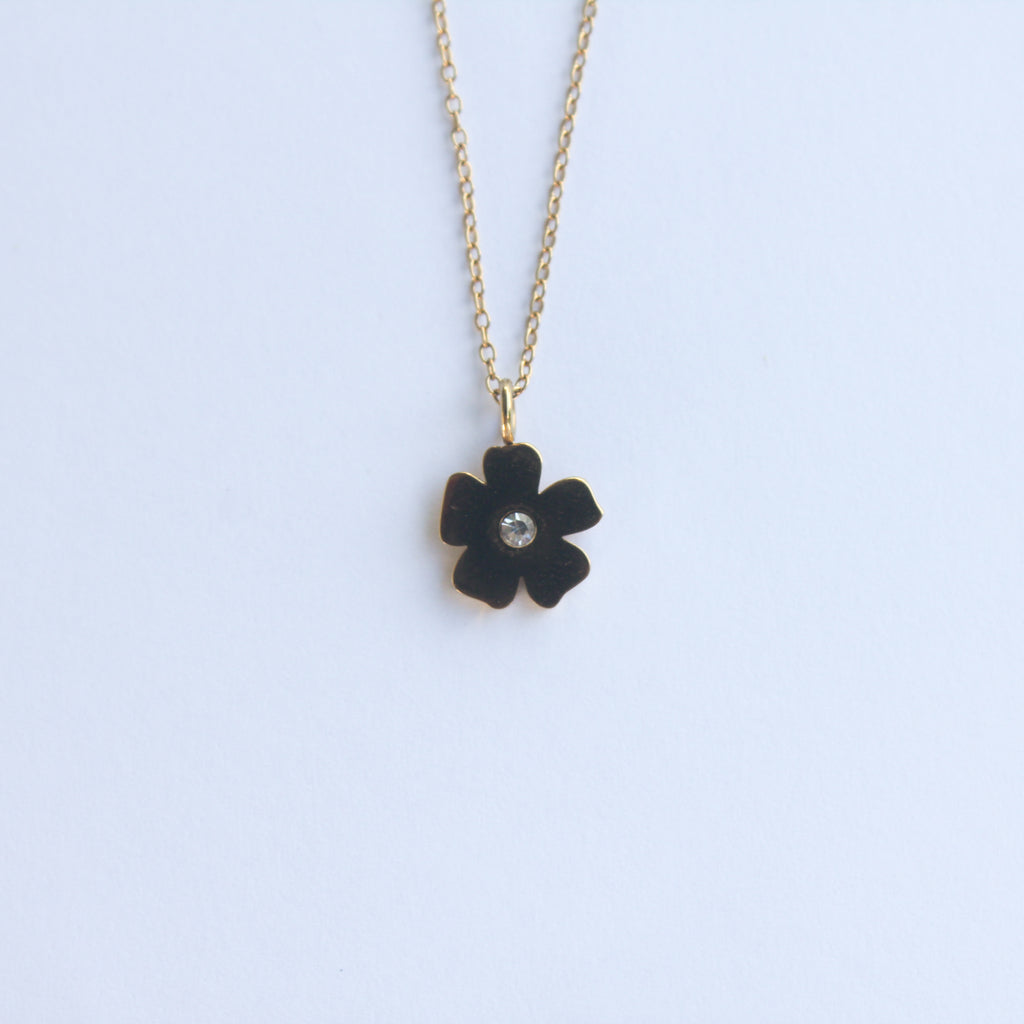 Ojo de Poeta Flower Necklace Gold Plated