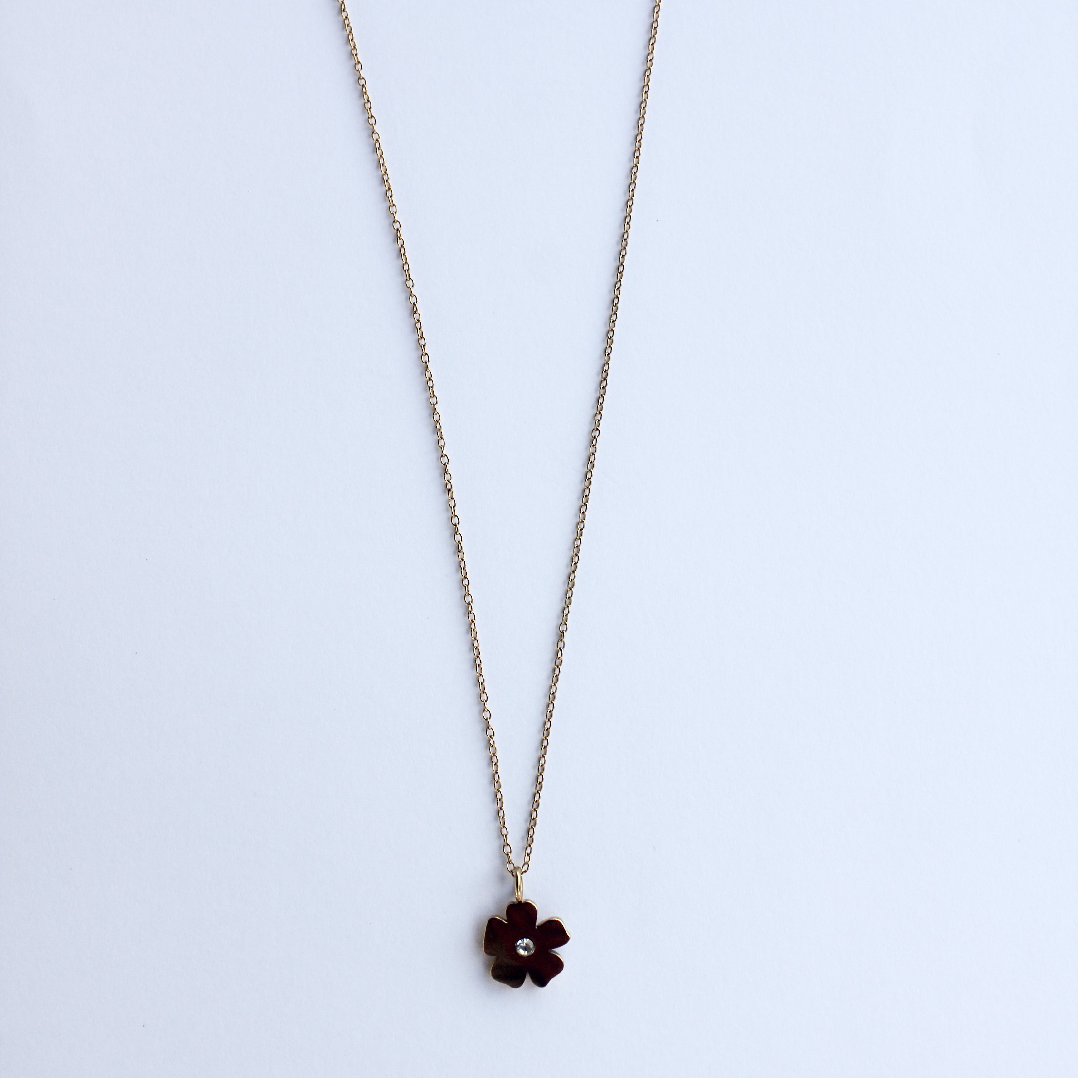 Ojo de Poeta Flower Necklace Gold Plated