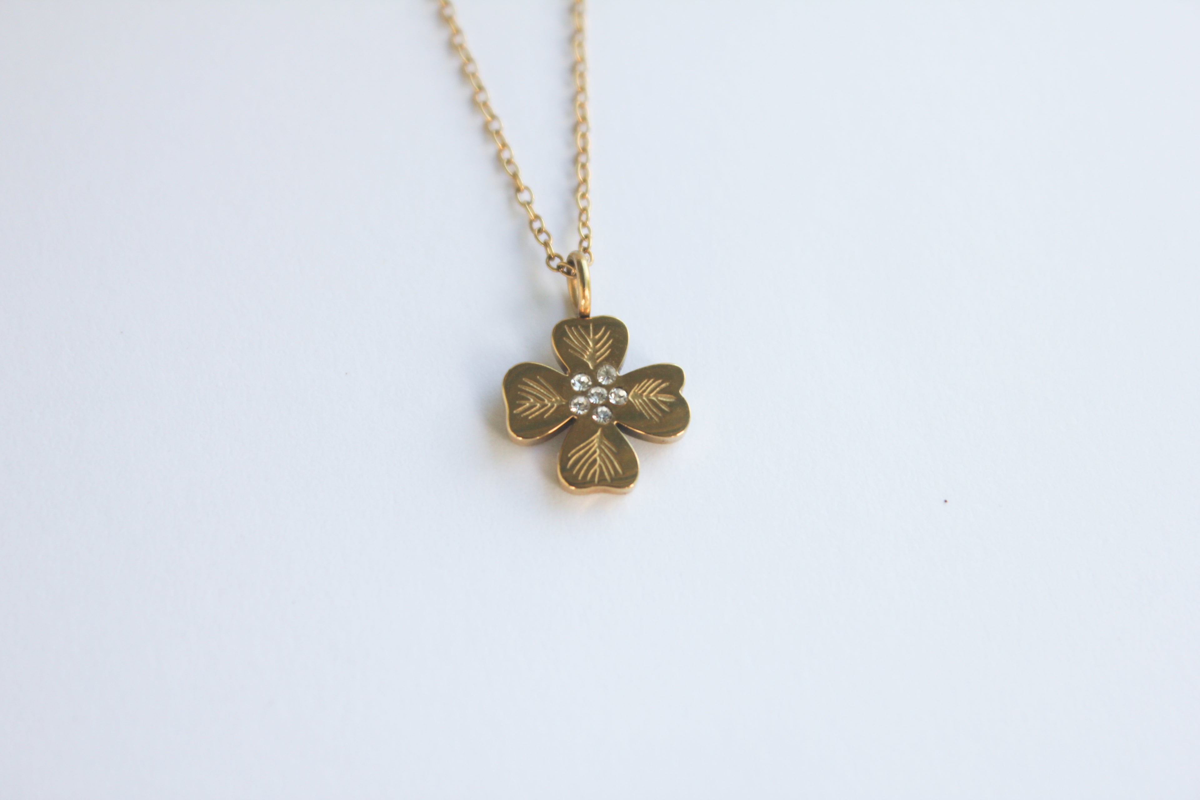 Mexican Prime Rose Willow Flower Necklace Gold Plated