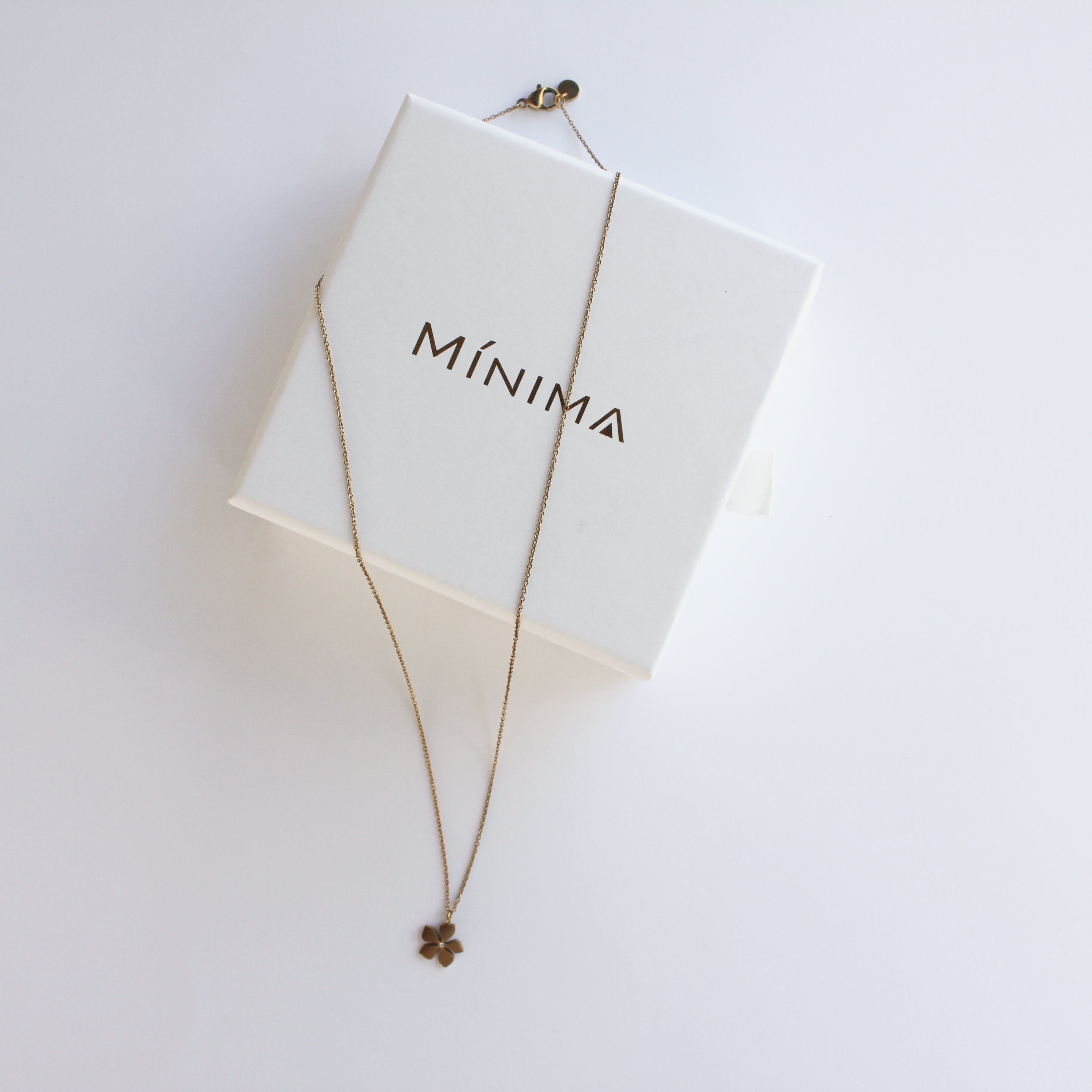 Mexican Prime Rose Willow Flower Necklace Gold Plated