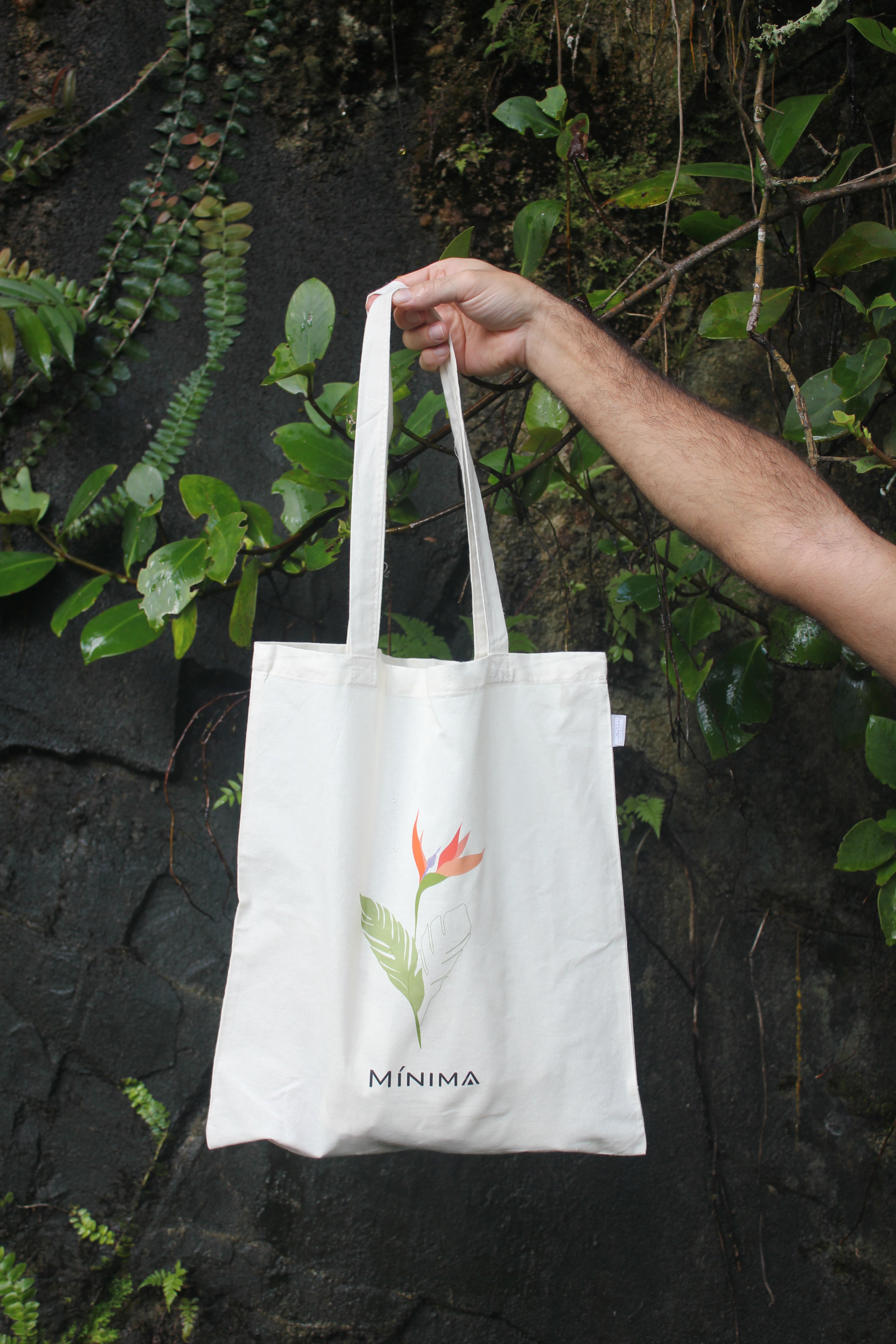 Bird of Paradise Floral Tote Bag Recycled Cotton