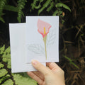 Flamingo Flower Greeting Card with Envelope
