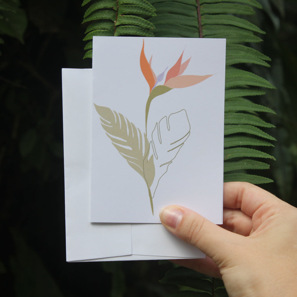 Bird of Paradise Greeting Card with Envelope