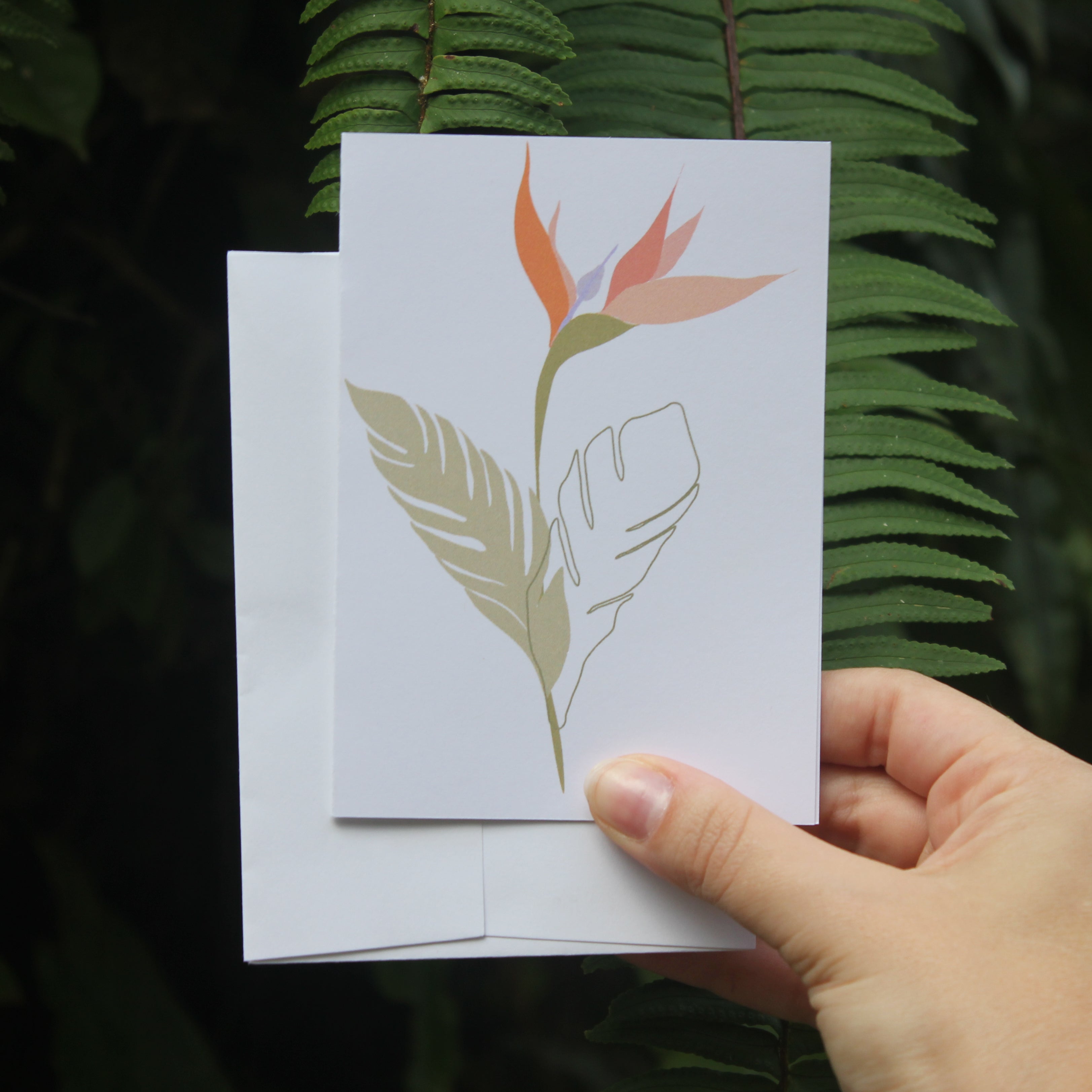 Bird of Paradise Greeting Card with Envelope